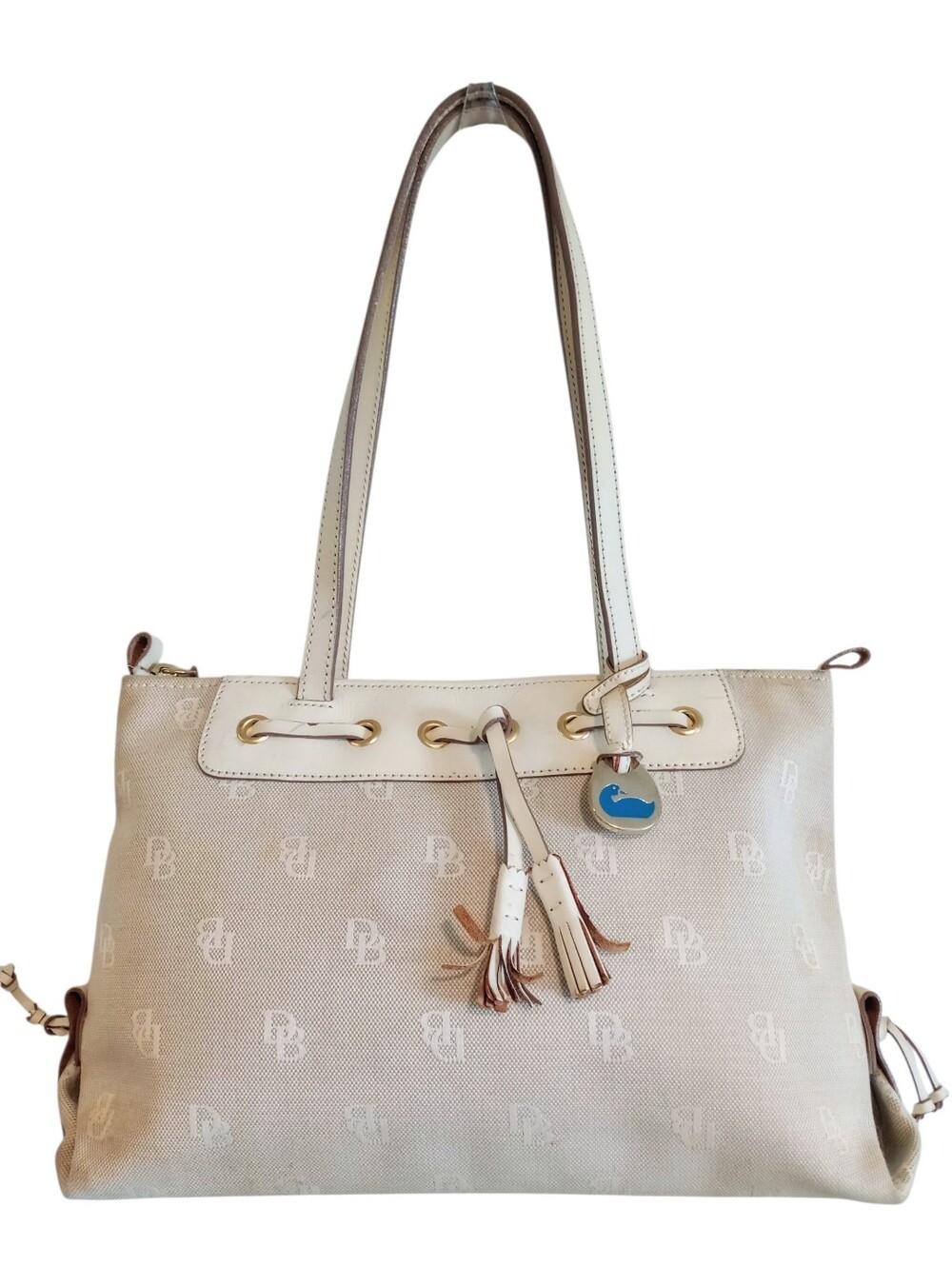 Dooney & Bourke Signature Canvas Tassel Tote Bag